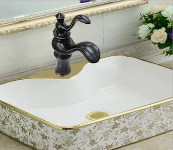 

Free Shipping New design antique brass faucet Brushed nickel bathroom faucet black and chrome basin tap