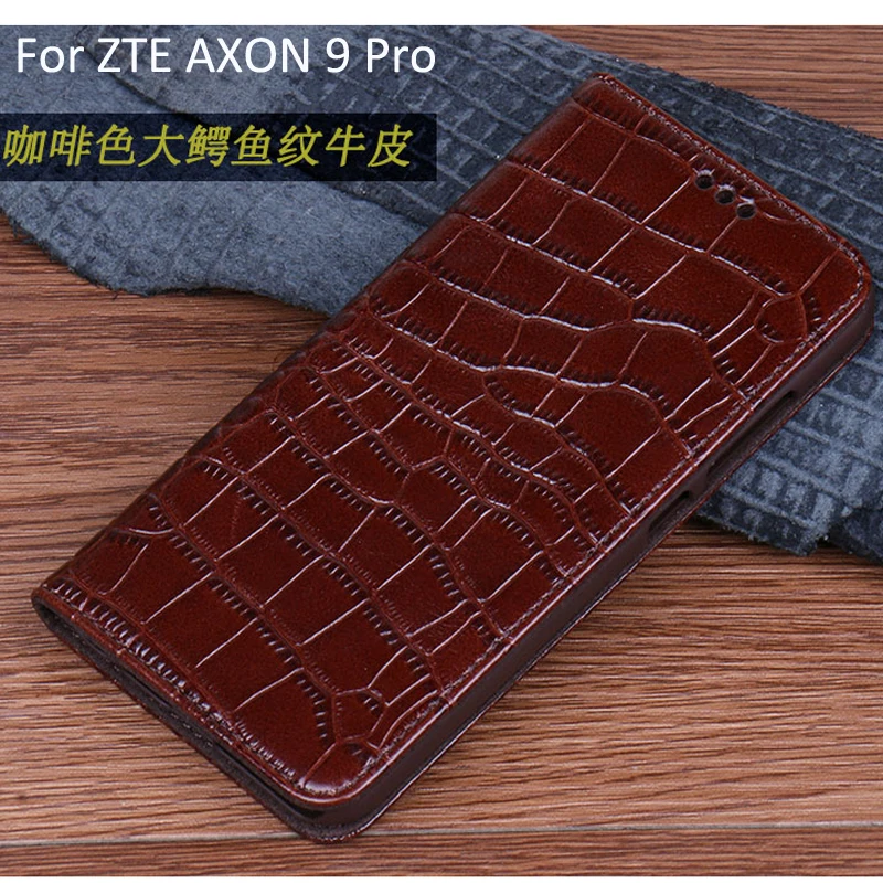 Чехол для телефона ZTE AXON 9 Pro чехол из натуральной кожи Ультратонкий книжка
