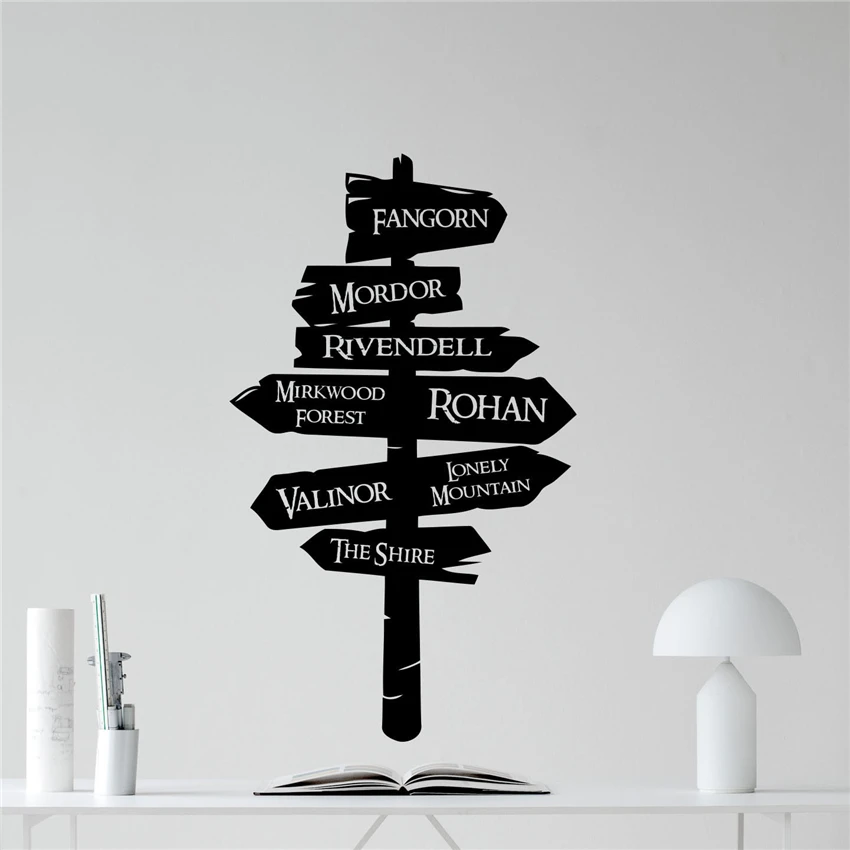 

Road Decide Wall Sticker Home Movie Art Deco Mural Art Decoration Road sign vinyl Removable Wall Sticker N129