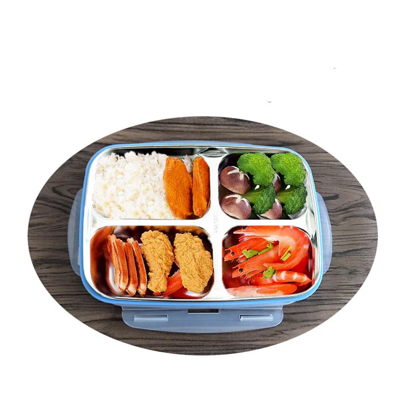 Портативные милые мини японские коробки для завтрака Bento с 4 ячейками набор