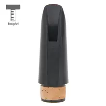 Tooyful черный ABS пластик кларнет мундштук для Bb кларнет с пробкой Запчасти для деревянных духовых инструментов аксессуары