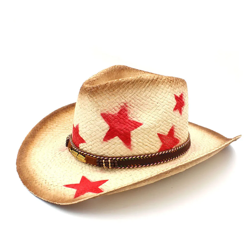 Модная женская западная ковбойская шляпа с бахрома на ленте звезда Мода леди Sombrero Hombre Cowgirl Джаз шапки размер 58 см