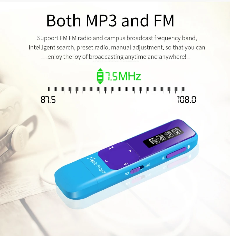 Мини USB MP3 Портативный музыкальный плеер bulit в 8 Гб с FM радио Hifi без потерь Q1 mp3 плеер люкс для Бег для прогулок и альпинизма