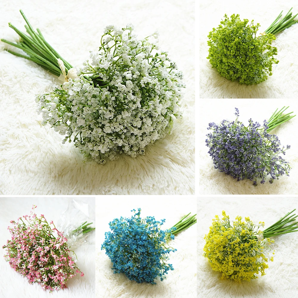 2019 16pcs/set Babies Breath Fake Gypsophila DIY Floral Bouquets Babies Breath Artificial Flowers For Home Wedding Decor Gift 2019 16pcs/set Babies Breath Fake Gypsophila DIY Floral Bouquets Babies Breath Artificial Flowers For Home Wedding Decor Gift