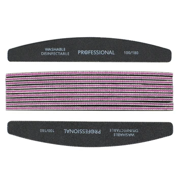 

25PCS Professional Nail Files Nail Art Sanding Files Buffing Boat 100/180 Manicure Tools Set Black Nail Buffer diagnostic-tool