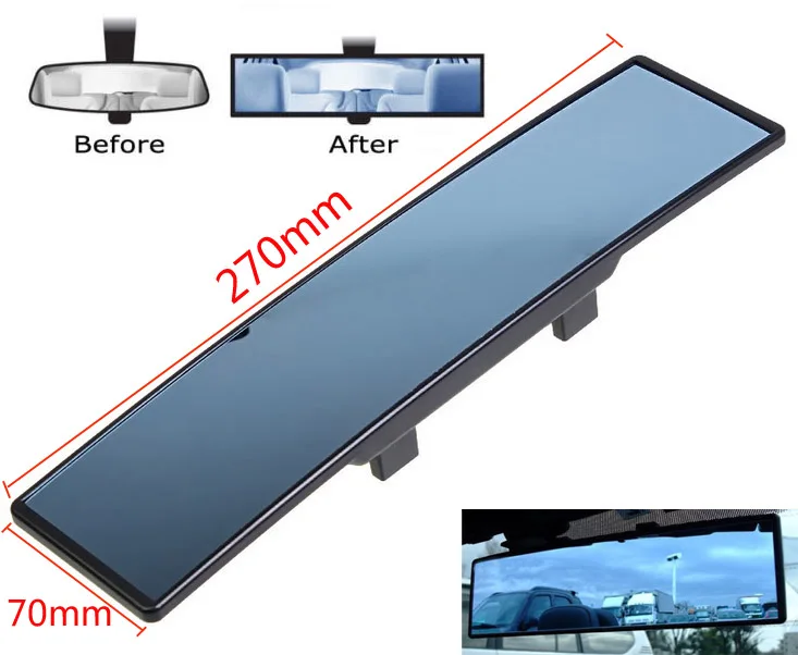 Free Shipping Universal Car Truck 270mm Wide Anti Glare Tint Curved