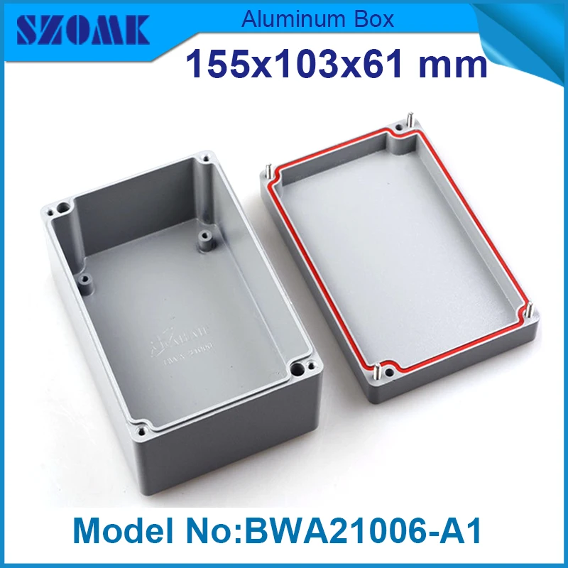 4 pieces electronic enclosure box metal electronics waterproof IP 68 box 61(H)x103(W)x155(L) mm