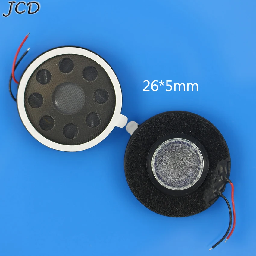 

JCD Round 8 Ohm 1W Speaker 8ohm 26mm Loud Speakers Mobile Phone Small Loudspeaker Audio Earpiece Speaker With Flex Cable DIY