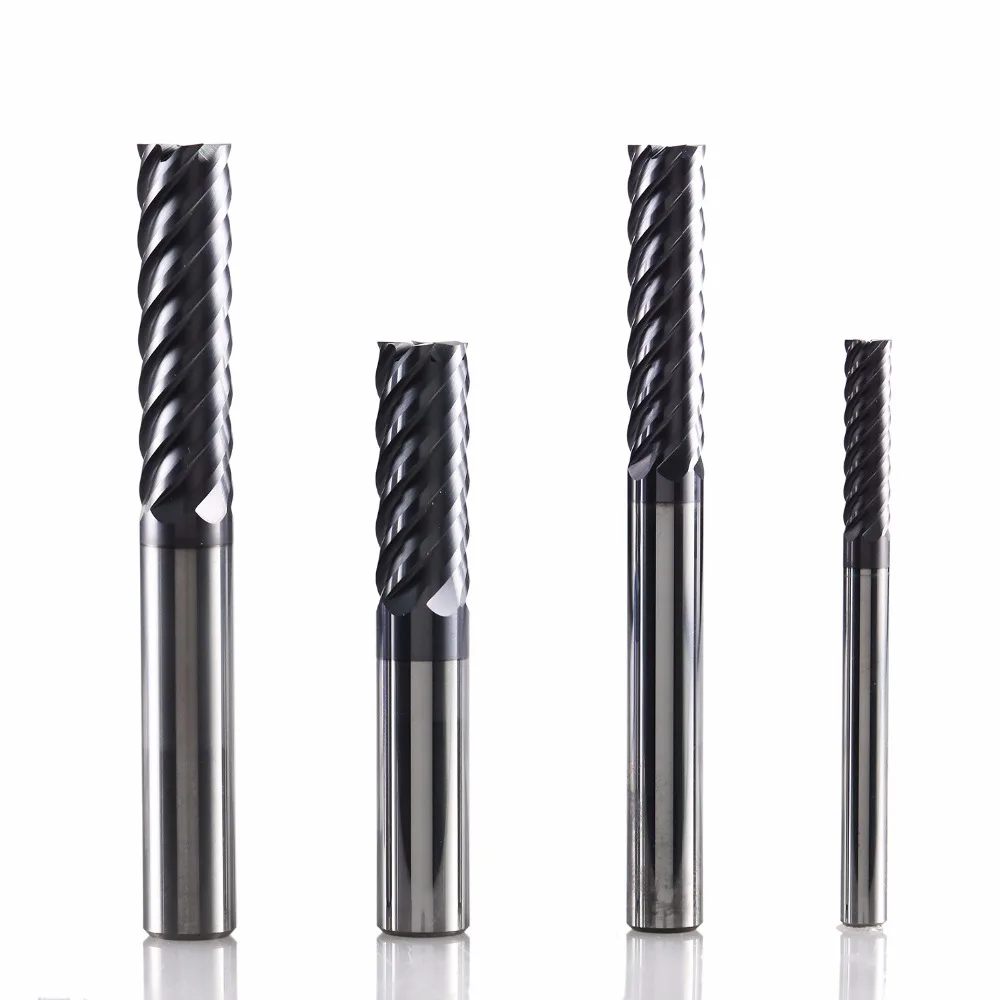

cnc milling cutter GM-6E GM-6EL solid tungsten steel 6 flute square head coated end mills for metal finish machining HRC40