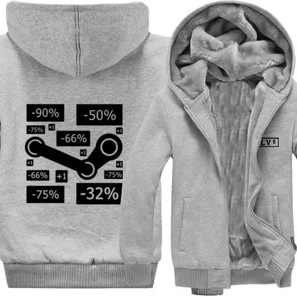 

2019 hot sale steam Hoodie Men's Winter Casual Thicken Fleece Zip Up Sweatshirt Coat
