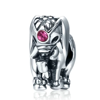 

New Arrival 100% 925 Sterling Silver Thailand Lucky Elephant Charms Fit Pandora Bracelets Fine Jewelry SCC321