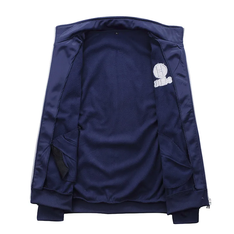 2019 Men Tracksuits Outwear 2 pieces set Zipper Sportwear Male Sweatshirts Cardigan jacket+pants Men Clothing set plus size 4xl