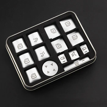 

Door Button Switch Trim Professional Silver Decal Frame Window Decorative