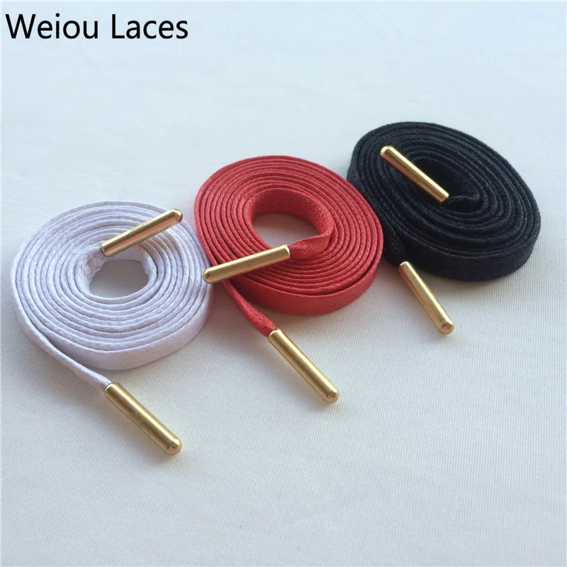 gold flat shoelaces