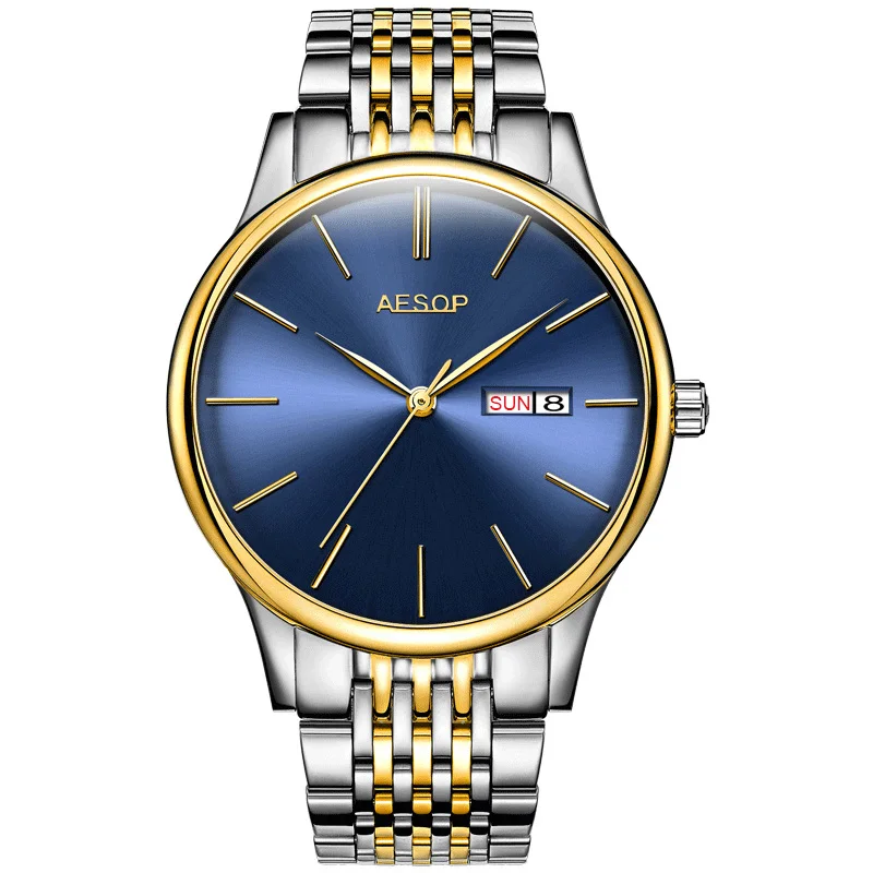 

2018 Luxury brand AESOP Simple Men Watch Automatic Mechanical watches Thin Wristwatch Sapphire Crystal business watches for men