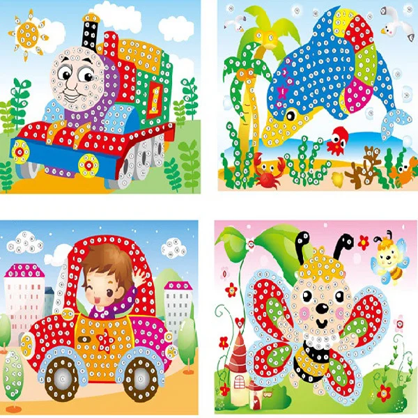 Kids DIY Cartoon Diamond Painting By Numbers Handicraft