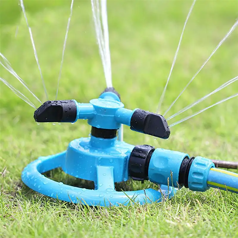 360 Rotating Automatic Lawn Sprinkler 3 Arms Lawn Sprayer Water Sprayer