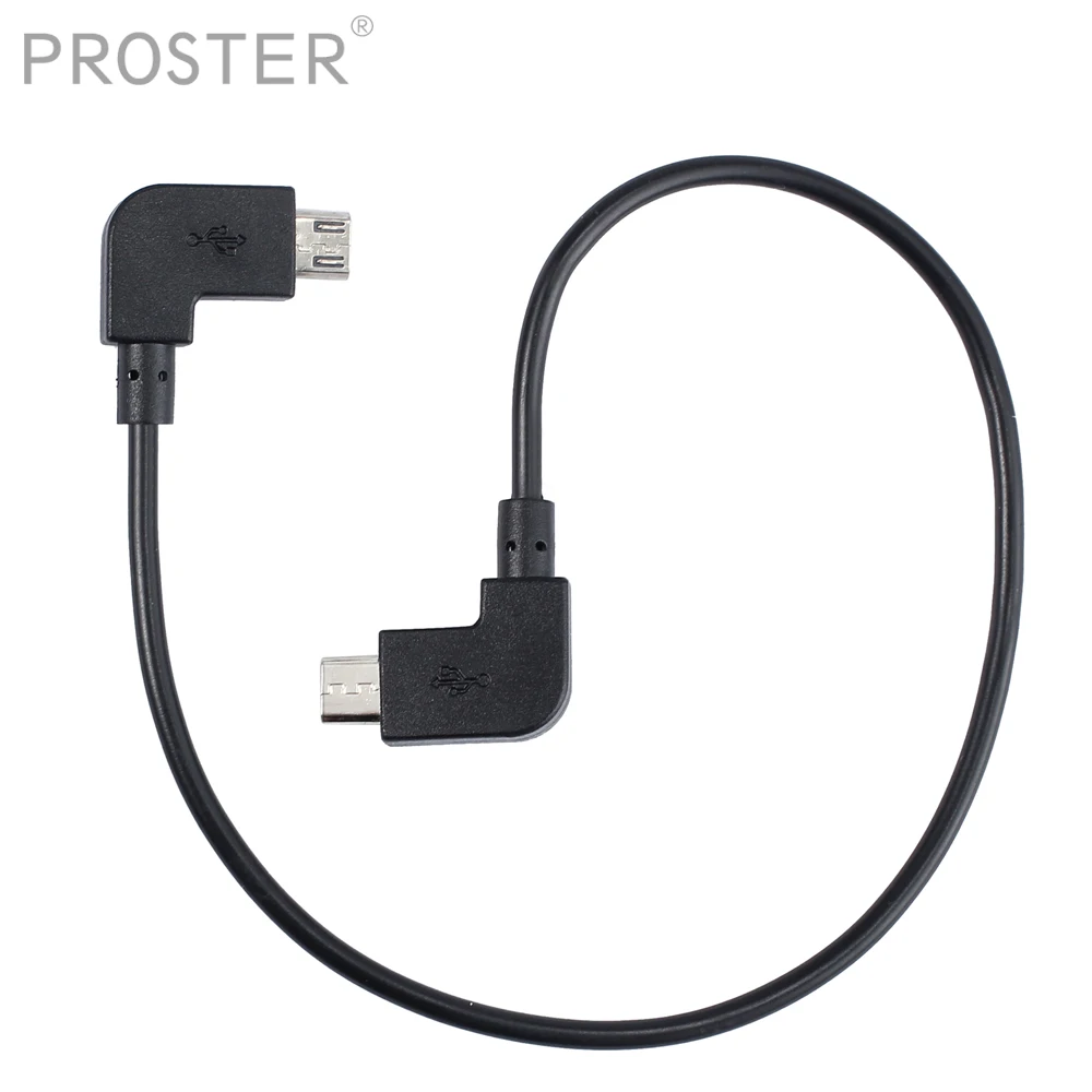 

Proster 1PC Micro USB to Type C Micro USB Data Cable 90 Degree OTG Cable Cord for DJI Spark Mavic Pro Transmitter Control 30cm