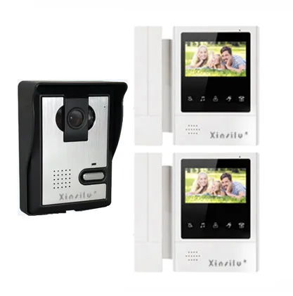 

XINSILU Top Quality Security Intercom System Doorbell 4.3" high resolution video door phone for villa 1camera+2monitors