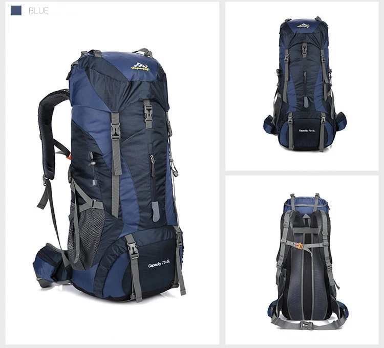 70+ 5L Большой Вместительный рюкзак для альпинизма, походные рюкзаки для путешествий, большая сумка для улицы, водонепроницаемый нейлоновый рюкзак