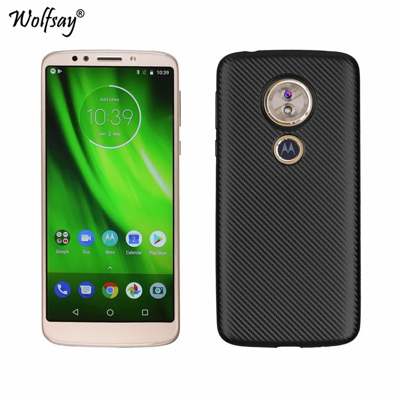 СПС чехол для телефона Moto G6 Play 5 7 &quotуглеродного волокна Мягкий TPU Motorola играть