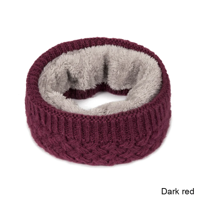 dark red1 SuperB&G женские шарфы вязаные шарф модные женские шарф унисекс зимние вязаные шарфы из бархата и хлопка шею женщина крючком кольцо мужчин цикл шарф шарфики женские - Цвет: dark red1
