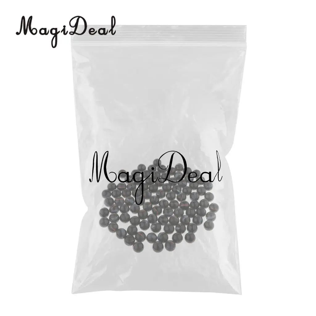 90PCS 16mm Colorful Glass Marbles, Kids Marble Run Game, Marble Solitaire Toy Accs Vase Filler & Fish Tank Home Decor - Black