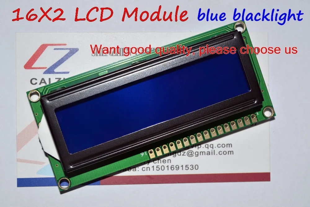 

Free Shipping 10PCS LCD1602 1602 module Blue screen 16x2 Character LCD Display Module HD44780 Controller blue blacklight