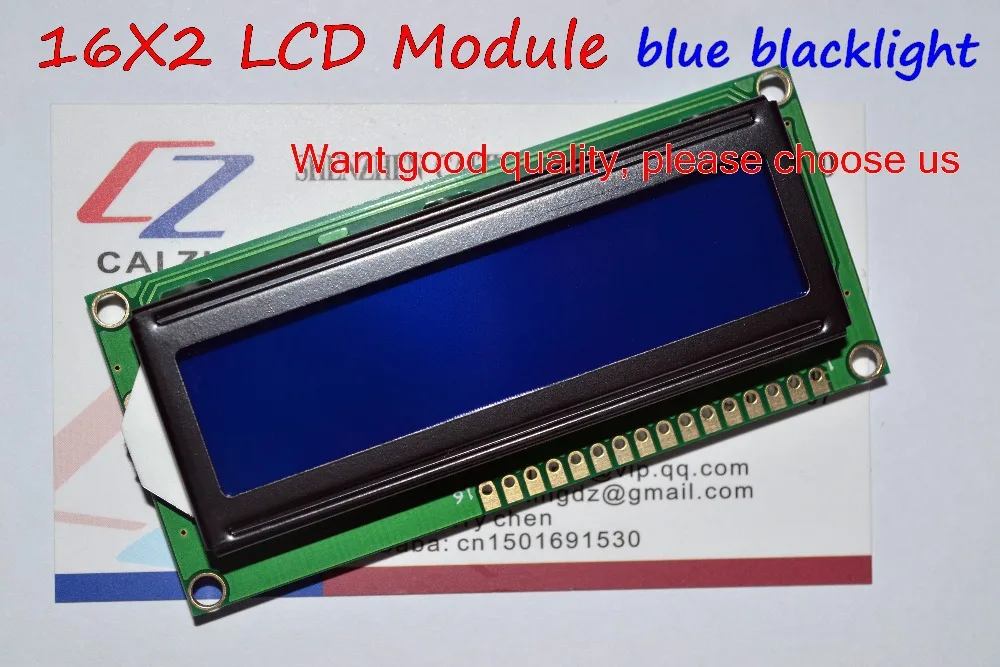 1602 16x2 Character LCD Display Modul HD44780 Controller Blau Arduino AHS 