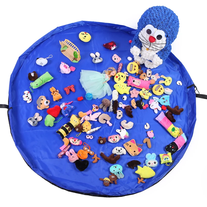 

Portable Building Blocks Storage Bag Toy Drawstring Play Mat Legoing Toys Hanging Pouch Games Carpet Mat for Children Gift