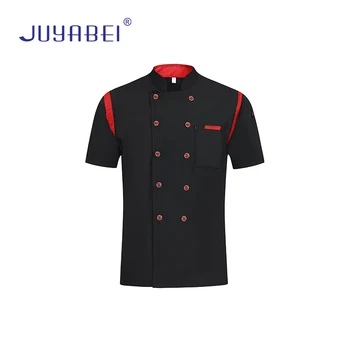 

2019 New Listing Unisex Shoulders Breathable Mesh Short Sleeve Chef Jacket Coat Bakery Food Service Canteen Waiter Work Uniform