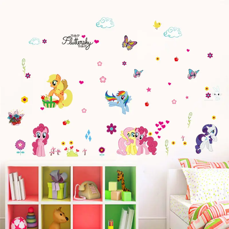 30*60 см Подлинная My Little Pony детская мультяшная наклейка s Детский Сад Дом наклейка на стену игрушки - Цвет: C