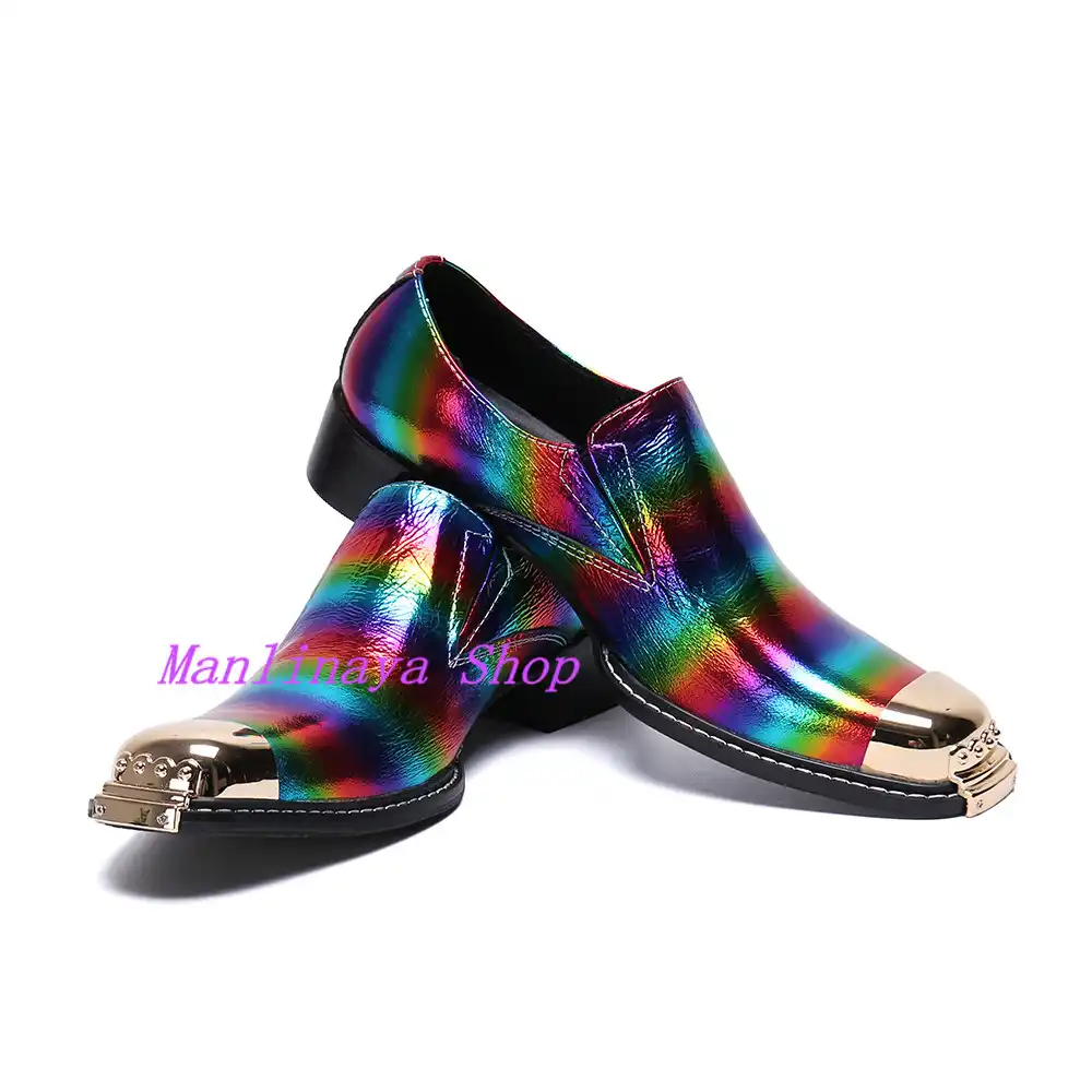 rainbow dress shoes