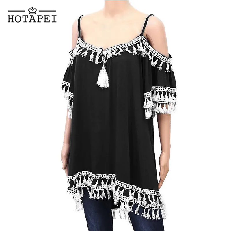 Hotapei новая туника с бахромой в стиле бохо бикини сексуальная пляжная одежда