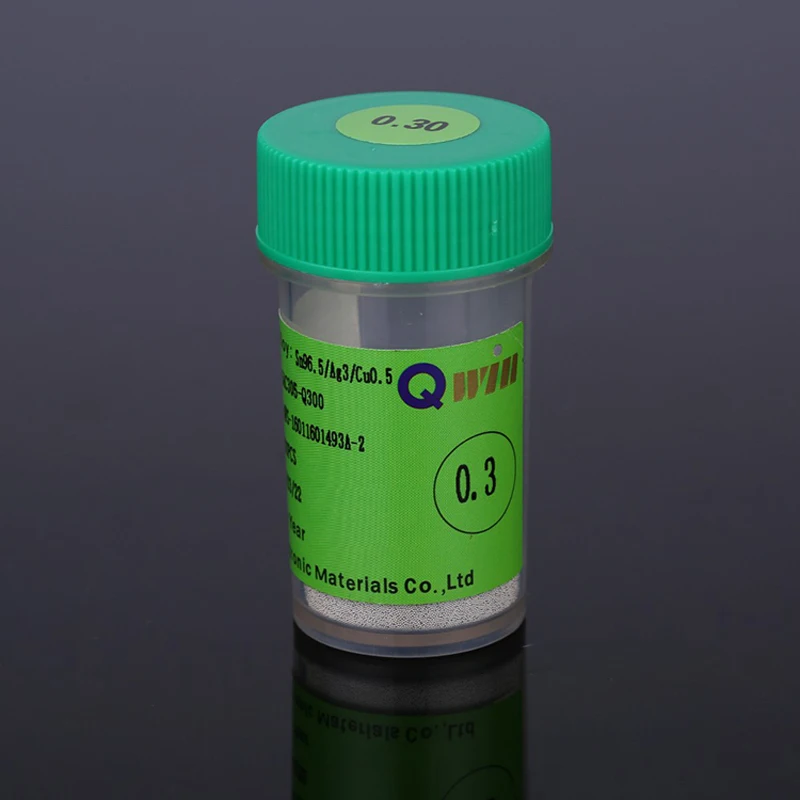 250K QWIN Leaded-Free Solder Ball 02MM 0.25MM 0.3MM 0.35MM For BGA Soldering Reworking Reballing