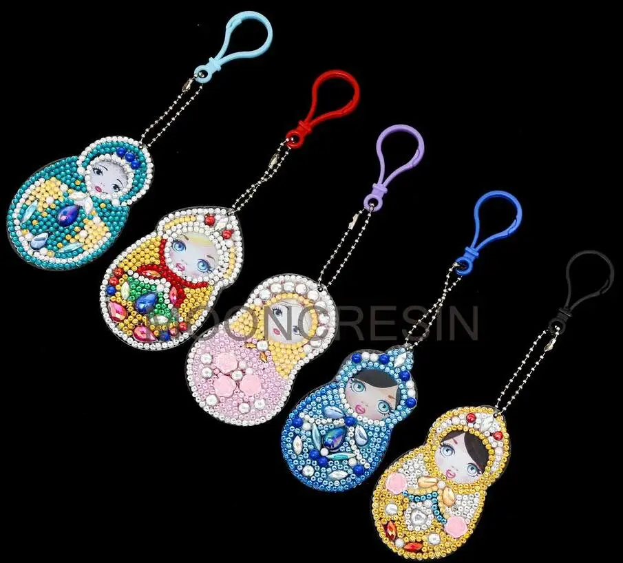 

Diy Diamond Painting Cross Stitch Cartoon Key Point Key Embroidery Full Round Square Mosaic Color Fruit Key Toy Decoration Resin