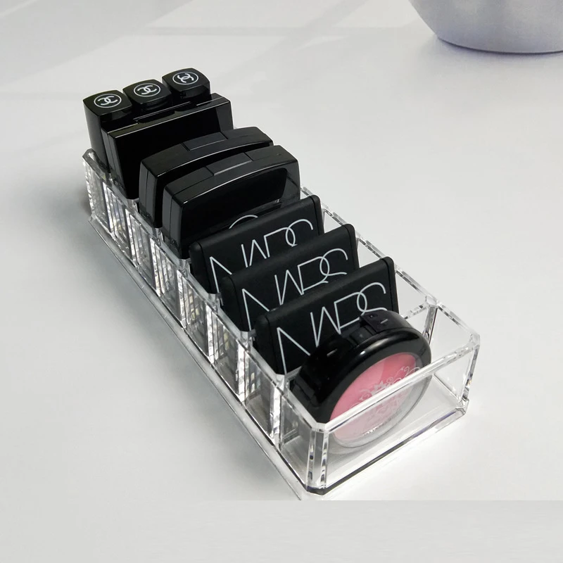 Акриловый Органайзер для макияжа, прозрачная акриловая коробка для хранения губной помады, Настольная коробка для хранения косметики, Органайзер
