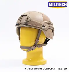 MILITECH Desert Tan DE MICH NIJ уровень IIIA 3A Тактический пуленепробиваемый арамидный шлем ACH АРК OCC циферблат арамидных Баллистических Шлем