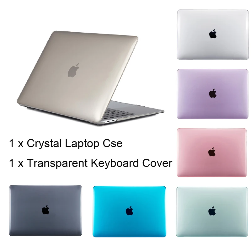 Кристальный чехол для ноутбука Apple MacBook Air13 A1932 Pro Retina 11 12 13 3 15 4 дюймов TouchBar A1706 A1707 +
