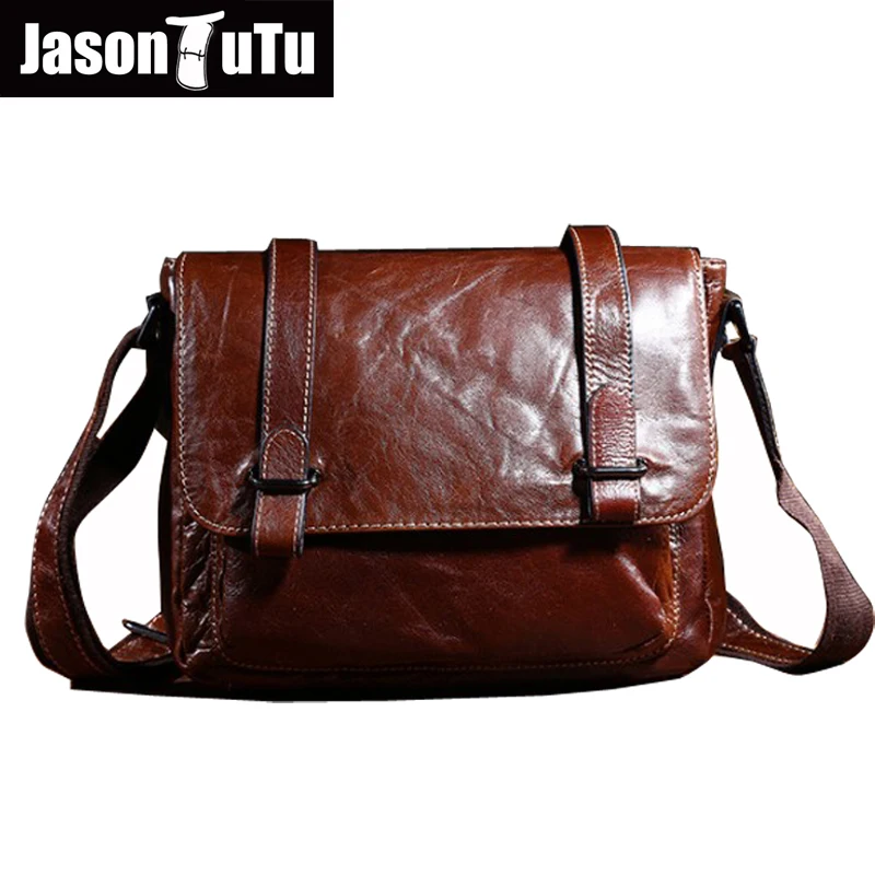 

JASON TUTU Genuine Leather Men Bag Multifunction Vintage Crossbody Bags Brand design Shoulder Bag men messenger bags HN49
