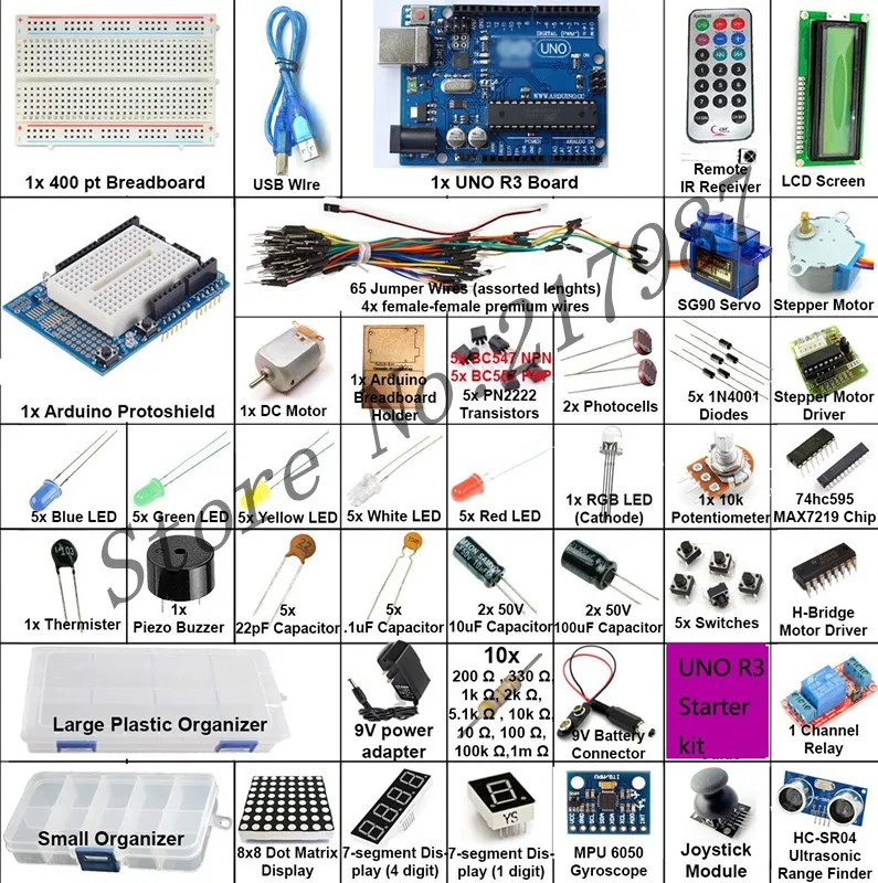  3d printer Starter Kit for arduino Uno R3 - Uno R3 Breadboard and holder Step Motor / Servo /1602 LCD / jumper Wire/ UNO R3/usb 