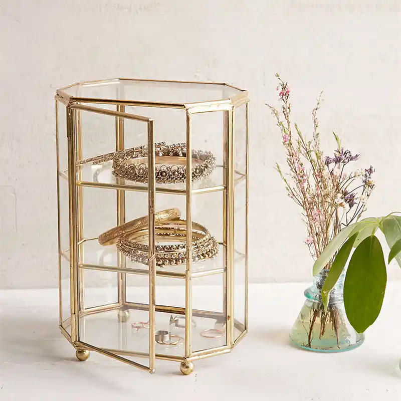 Glass Jewellery Box Beautiful European New Ideas Copper Eternal Flower Glass Gifts Box Home Decoration Bottles Jars Boxes Aliexpress