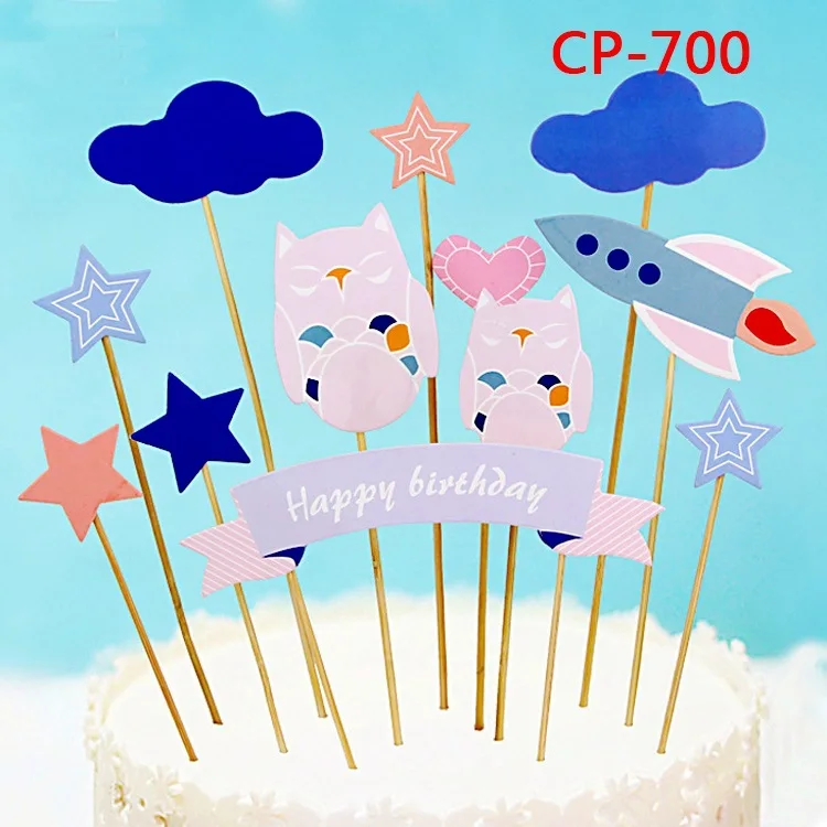 1 компл. Мультфильм Микки Минни свинья собака кекс торт Топпер мультфильм животных флажки для торта для свадьбы День рождения украшения торта