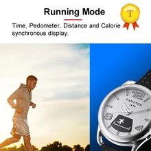 Лучшее качество классический кожаный ремешок мужской стиль водонепроницаемые Смарт часы часовые часы с секундомером калорий пульсометр