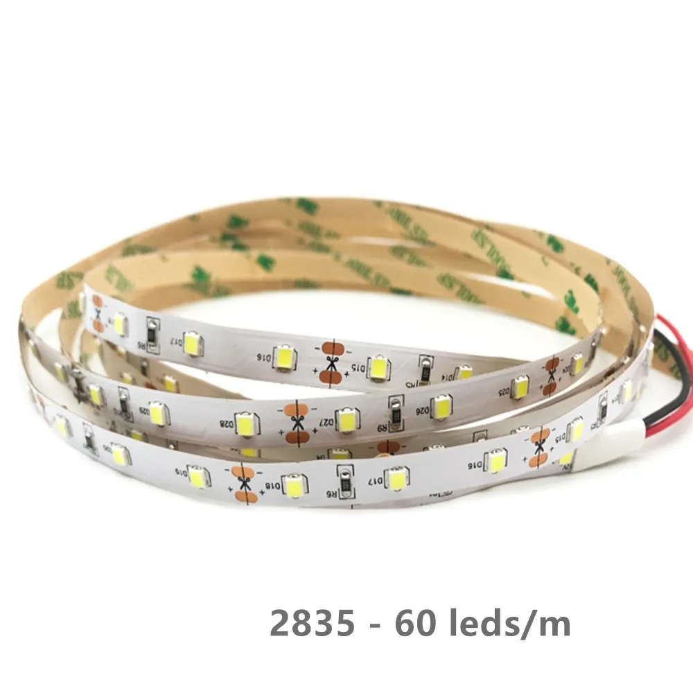 

5M/Roll,led strip 2835 SMD LED Strip light 60LEDs/M 12V lamp String for indoor/outdoor Decoration,waterproof,cold white