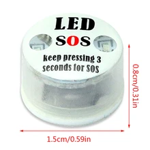 2шт SOS сигнальный светильник, аварийная Первая помощь, портативный для выживания, для спорта на открытом воздухе, для дома, для экстренной помощи, светодиодный фонарь для кемпинга, на батарейках