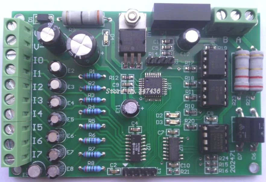 

8 road 4-20mA ma current collector module RTU MODBUS protocol photoelectric isolation to 485 networking
