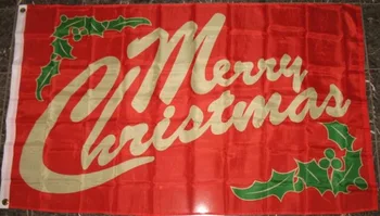 

Merry Christmas Mistletoe Lettering Flag 3ft x 5ft Polyester Banner Flying 150* 90cm Custom flag outdoor