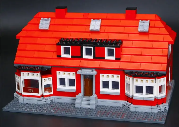 

L Models Building toy Compatible with Lego L17006 910PCS Red House Blocks Toys Hobbies For Children Model Building Kits