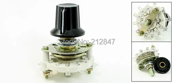 Plastic Knob 2P5T 2 Poles 5 Position Band Channel  Rotary Switch